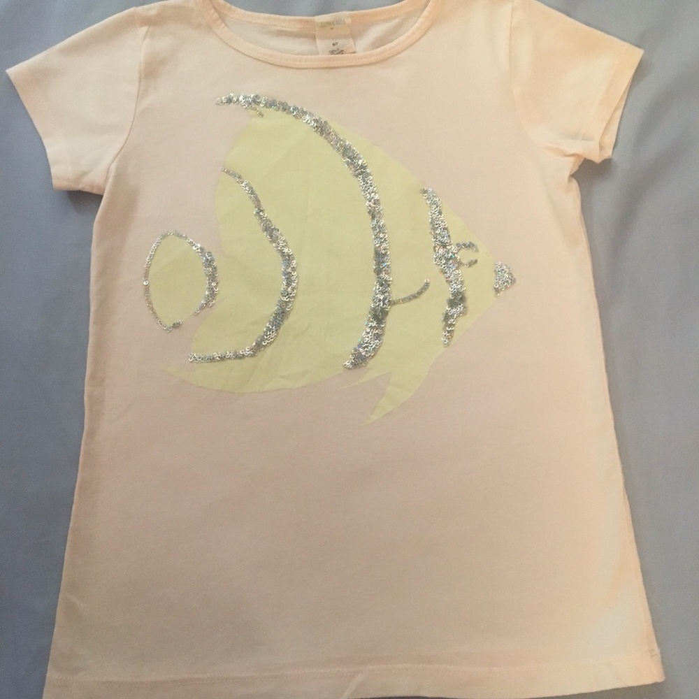 CrewCuts Glitter Fish Shirt 6-7
